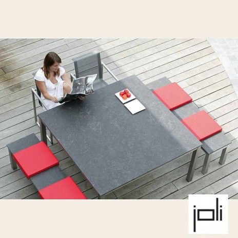 Outdoor Ceramic Tables on Blucinox