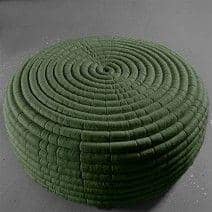 NDEBELE, an ottoman or coffee table, two dimensions, in Merino Wool ...