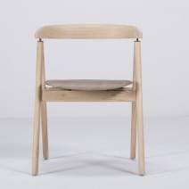 AVA, design and padded chair in solid oak, by GAZZDA