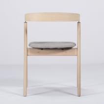 AVA, design and padded chair in solid oak, by GAZZDA