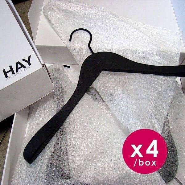 HAY soft coat hangers (box of 4 pcs), for LOOP Stand: the final design touch